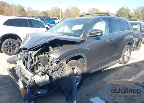 2014 Toyota Highlander Limited V6 z USA, uszkodzony, nr VIN 5TDYKRFH3ES020679